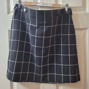 LOFT check skirt NWT
